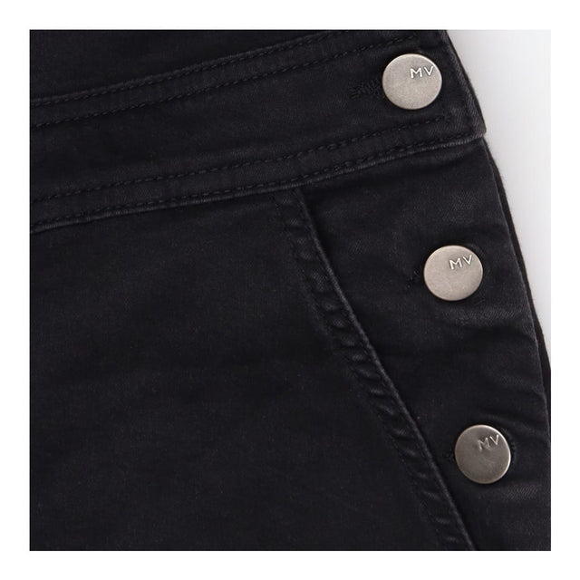 Full‑Length Denim Dungarees – Black/Grey Wash