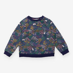 Sweater Navy Floral Woodland Friends