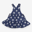 Pinafore blue cord white flower