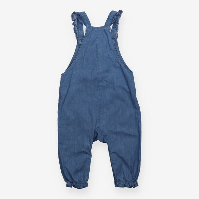 Blue Dungarees with Flowers