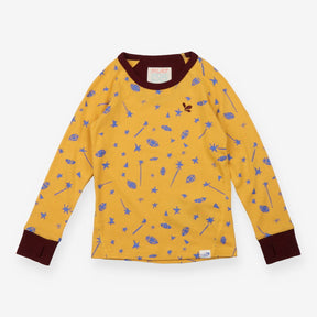 Thermal Top and Leggings - Yellow Comets