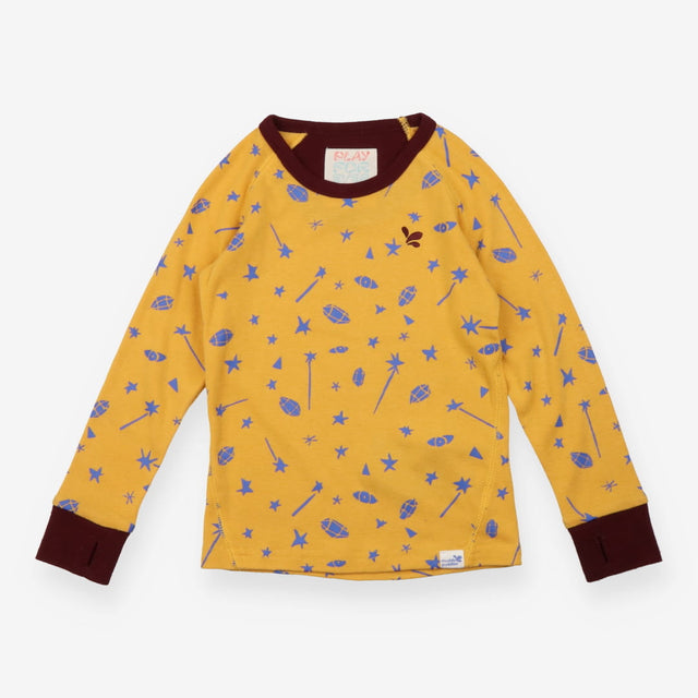 Thermal Top and Leggings - Yellow Comets