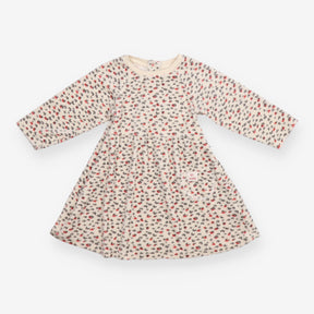 Dress long sleeve fleece white leopard print