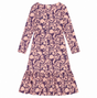 Dress Midi Long Sleeve Cotton Paisley Floral Navy 