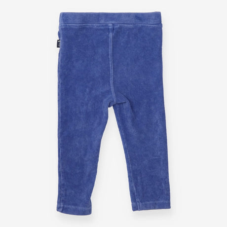 Velour Ribbed Leggings Blue