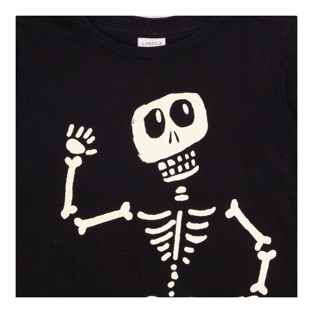 Kids Black Glow-in-the-Dark Skeleton Halloween Lon