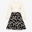 Cream Knit Top Black Floral Maternity Nursing Dres