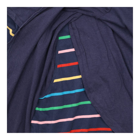 Maternity & Nursing top in navy with striped sleev