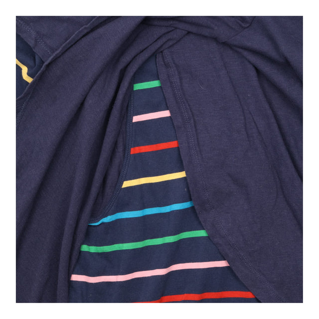 Maternity & Nursing top in navy with striped sleev