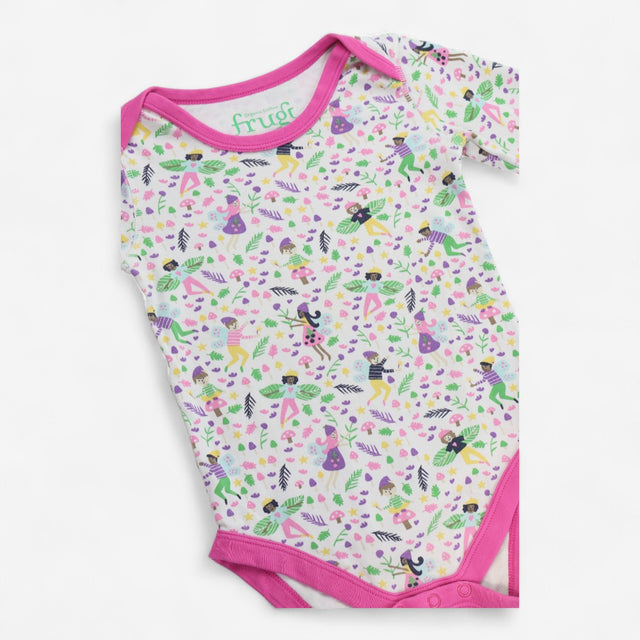 Bodysuit White Long Sleeve Fairy Garden