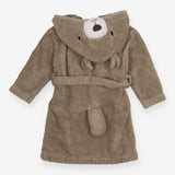 Dressing gown grey towelling bear