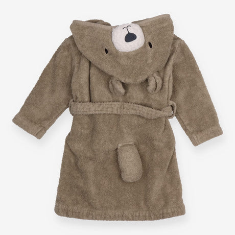 Dressing gown grey towelling bear
