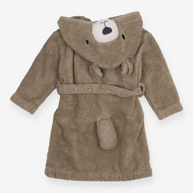 Dressing gown grey towelling bear