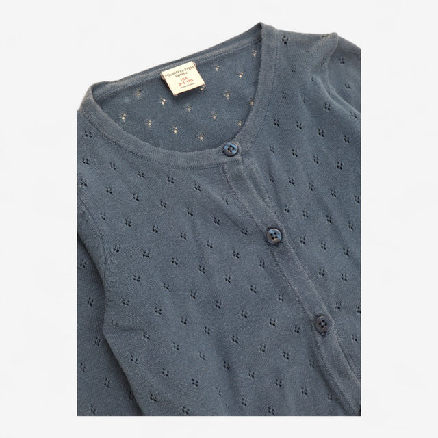 Cardigan pointelle Blue