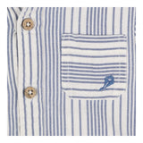 Blue & White Striped Collared Shirt
