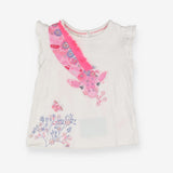 T-shirt white pink giraffe