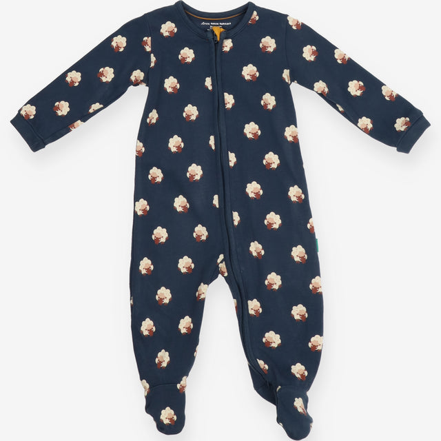 Sleepsuit navy blue sheep zip
