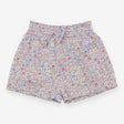 Blue and pink ditsy floral shorts