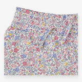 Blue and pink ditsy floral shorts