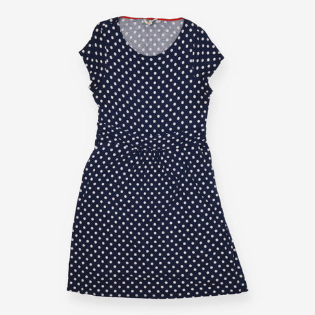Navy and white polka dot summer dress