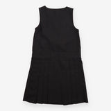 School Pinafore Dress Grey with Flower Zip