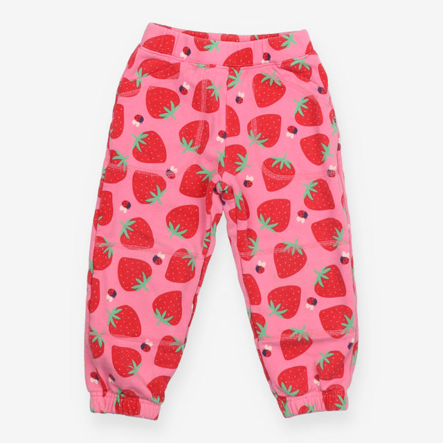 Pink joggers with strawberries and bees
