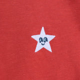 Dress jersey red with a pink star