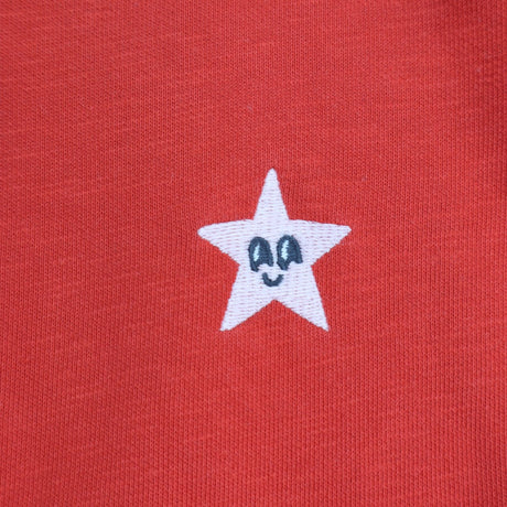 Dress jersey red with a pink star