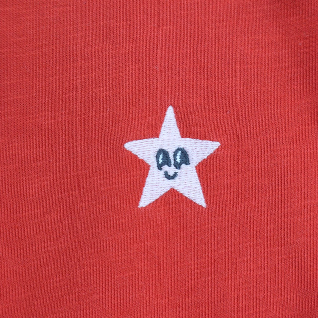 Dress jersey red with a pink star