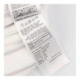 Sweater knit white grey striped with sheep