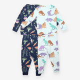 Navy Vegetables and Blue Dinosaurs Pyjamas 2 Pack