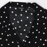 Black Polka Dot Viscose Blouse