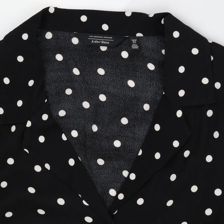 Black Polka Dot Viscose Blouse