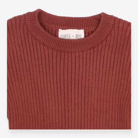 Dark Brown Ribbed Bodysuit 