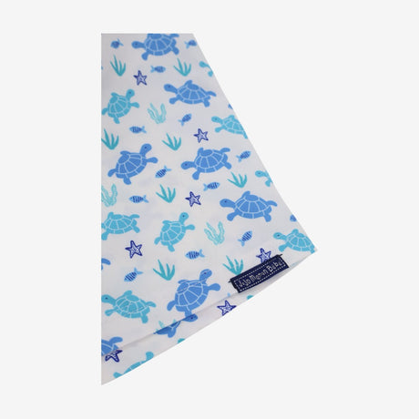 Swim Trunks White with Blue Turtles