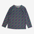 T-shirt Long Sleeve Blue with Pink and Green Flowe