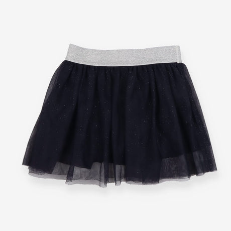 Navy Skirt with Sparkly Waistband