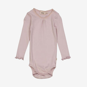 Lilac Rib lace long sleeve body