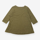 Top Organic Cotton Long Sleeve Green