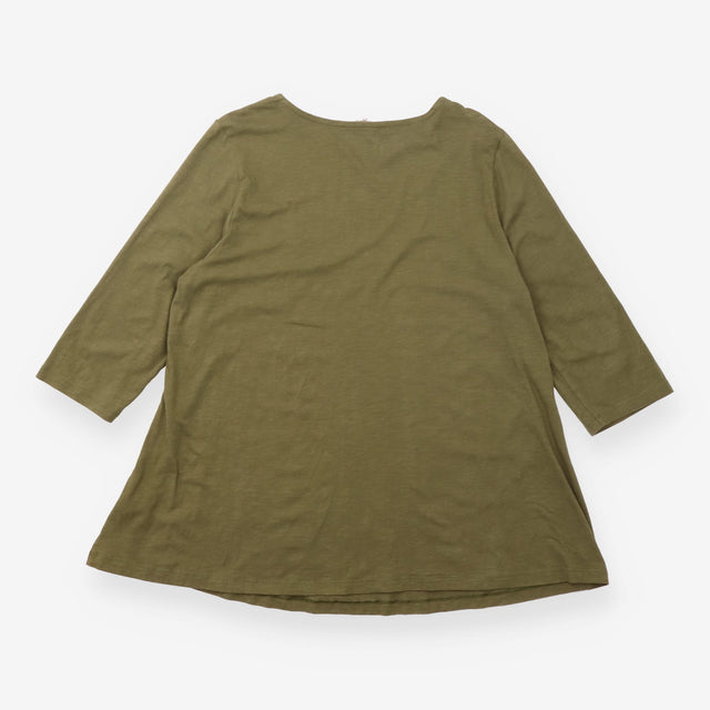 Top Organic Cotton Long Sleeve Green
