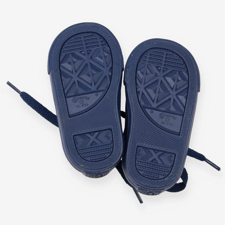 Navy Lace Up Baby Trainers