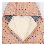 Pramsuit terracotta blue flowers fleece lined