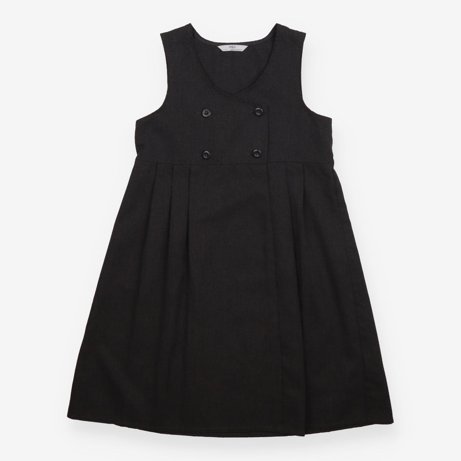 School Uniform Dress Charcoal 4 Buttons in Front