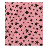 Blouse Pink Black Star Print Long Sleeve