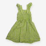 Sundress green check birds 