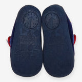 Navy Cat and Dog Velcro Pumps