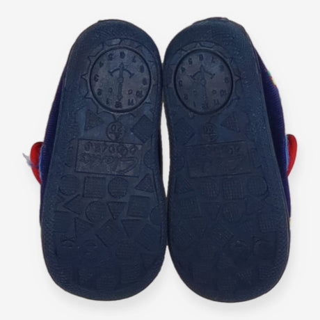 Navy Cat and Dog Velcro Pumps