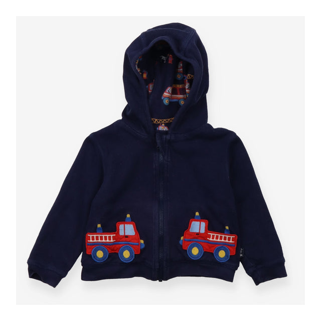 Navy fire engine reversible hoodie