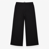 Trousers Black Wide Leg Tie Waist Fluid