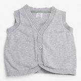 Knit sweater vest grey leggings set